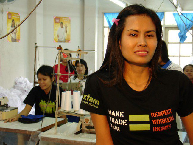 In 2007, Oxfam Australia helped the Solidarity Cooperative in Thailand by running a competition which lead to the design of the 'This is not a sweatshop' bag, currently on sale at Oxfam Shop. Photo: Junya Yimprasert/Oxfam