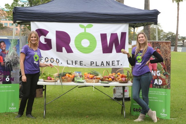 Oxfam staff at the stall for the Sydney GROW launch