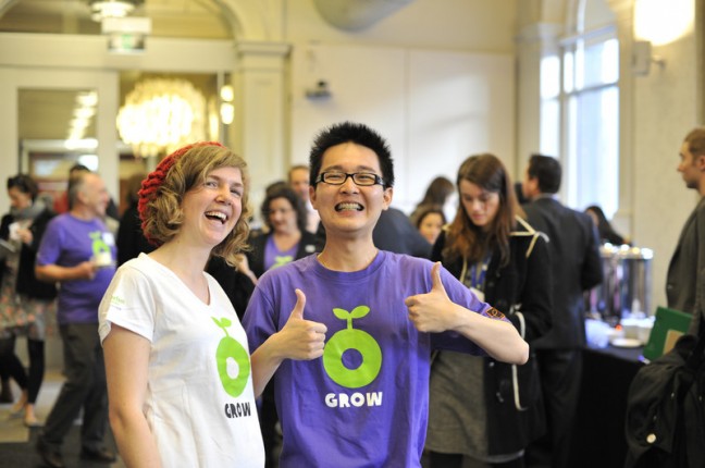 Oxfam volunteers Helena Schuer-Meim and Josh Teng
