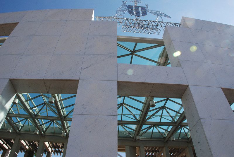 Detail shot of Parliament House, Canberra