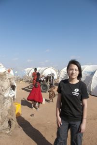 Chee Chee Leung reporting from East Africa last year. Photo: OxfamAUS Chee Chee Leung reporting from East Africa last year. Photo: OxfamAUS