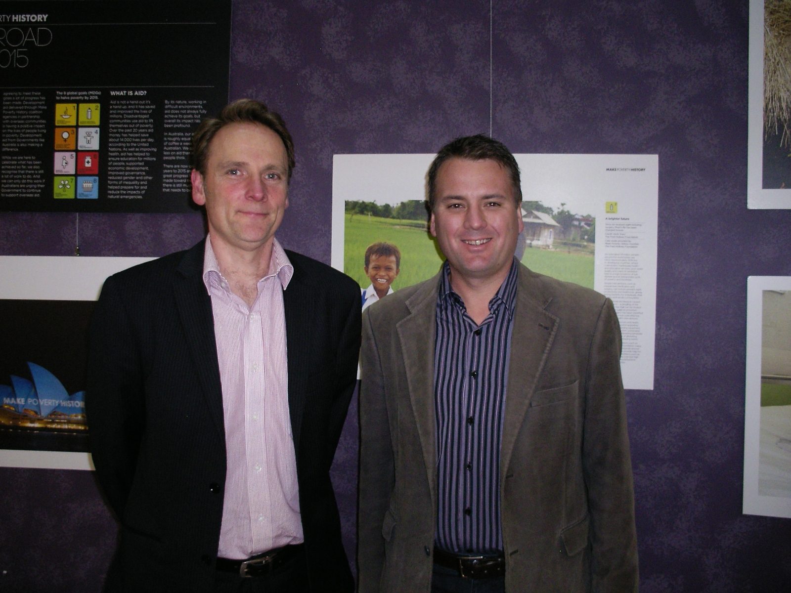 Oxfam's James Ensor & Jamie Briggs MP.