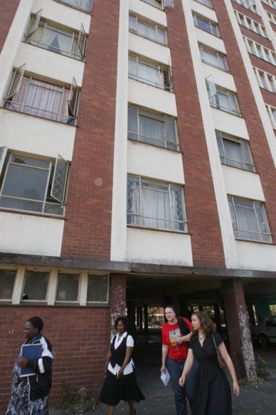 The apartment block from which Teresa runs her creche. Photo: Matthew Willman/OxfamAUS The apartment block from which Teresa runs her creche. Photo: Matthew Willman/OxfamAUS