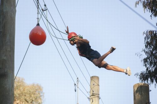 Taking the leap of faith. Photo: Tim Herbert/OxfamAUS Taking the leap of faith. Photo: Tim Herbert/OxfamAUS