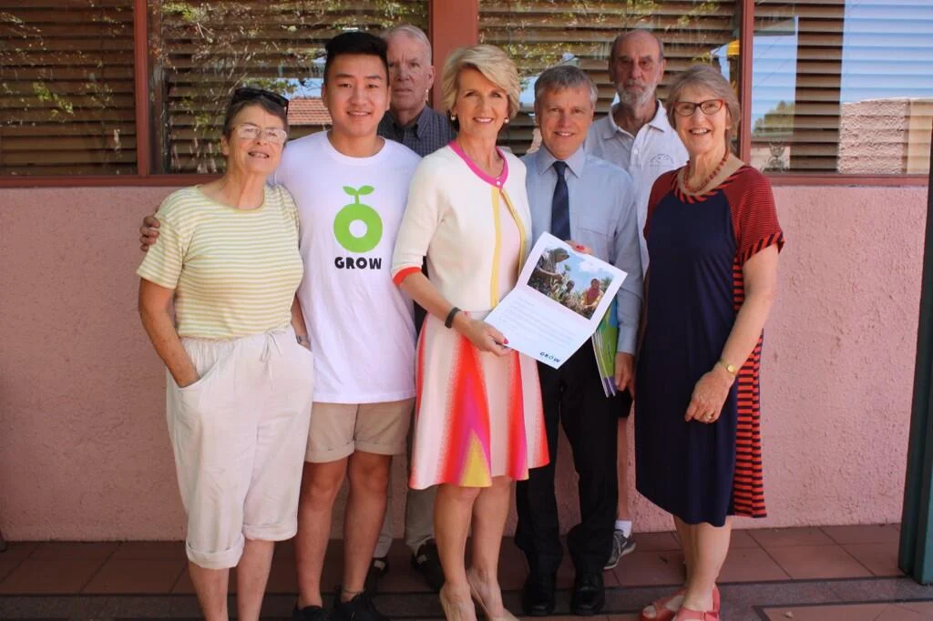 Oxfam supporters meet with Foreign Minister, Julie Bishop. Photo: Stephanie Vanicek