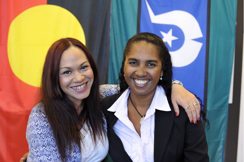 Former Straight Talk participants, Lefan Jard and Vonda Moar-Malone at the Oxfam offices in Melbourne. They are now members of our Steering Group for 2013 Straight Talk. Photo: Lara McKinley