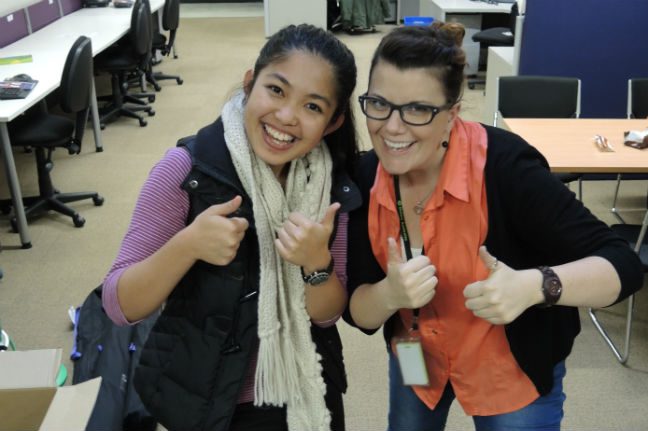 Cara Castillo (Events Volunteer) and Jen Duffy (Event Fundraising Coordinator). Photo: OxfamAUS Photo: OxfamAUS
