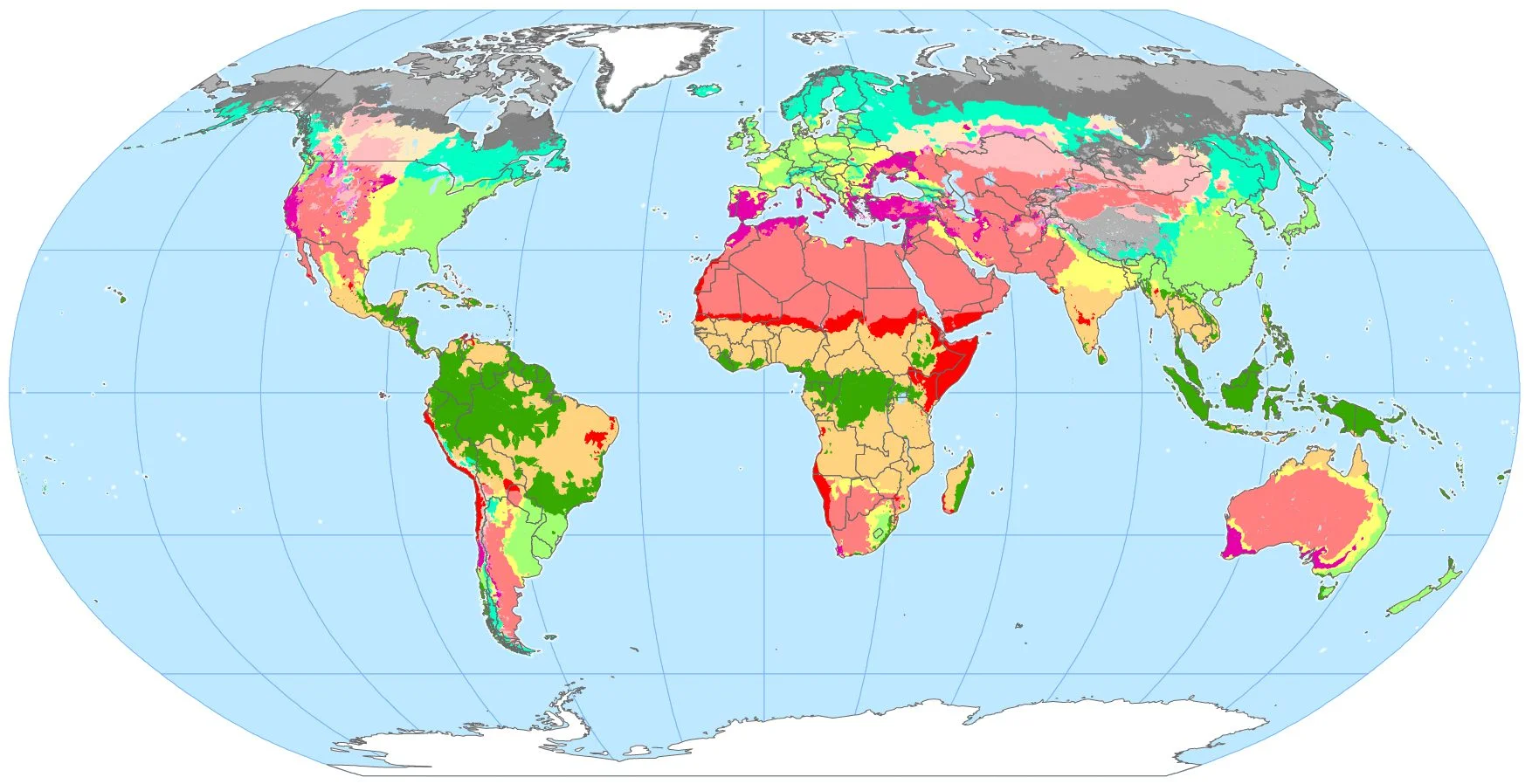 Biomes world Map.