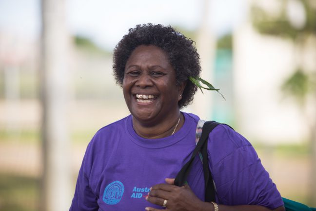 Jeannette Lini-Bolenga. Photo: Sarah Doyle/OxfamAUS Port villa, Vanuatu: Launch of Leleon Vanua Party