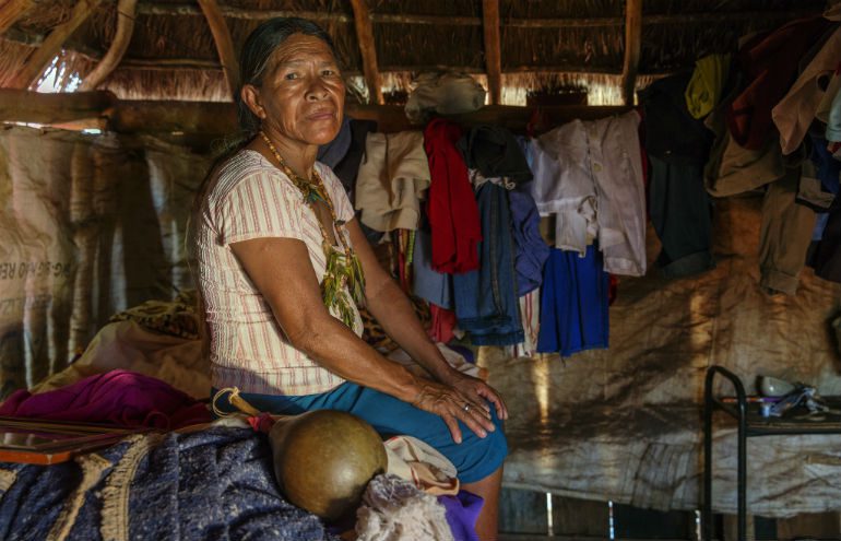 Angela Martins (57), Mato Grosso do Sul, Brazil: “We want our land back. Then we will have peace, land where everyone can grow everything … this is what I want. If I have to wait another 15 years I may not make it. I’m old. I want it to happen soon.” Photo: Eduardo Martino/OxfamAUS. 76962lpr_770x495