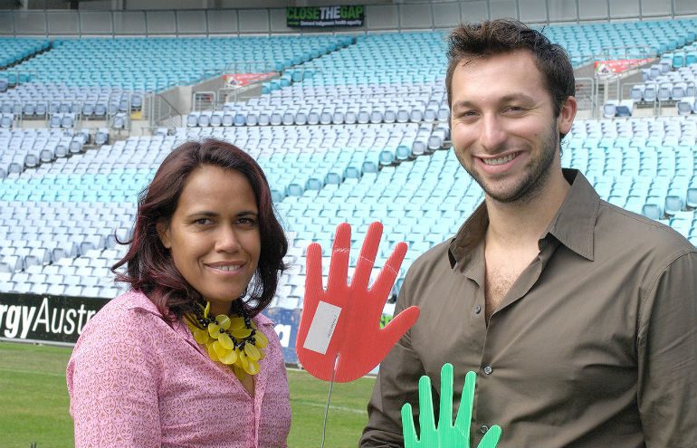 Cathy Freeman and Ian Thorpe. Photo: Michael Myers/OxfamAUS