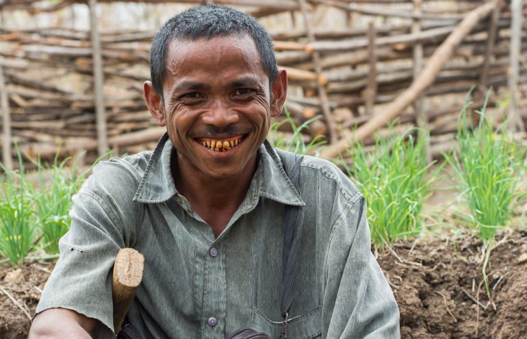 Farmer in East Timor