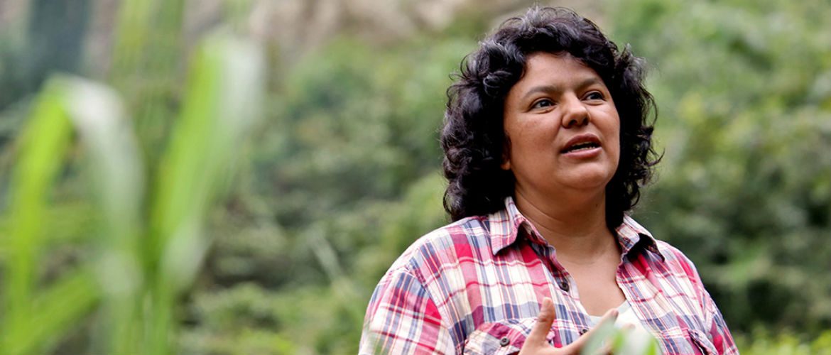 Berta Caceres on the campaign trail