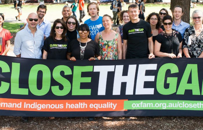 Oxfam staff members gather for National Close the Gap Day