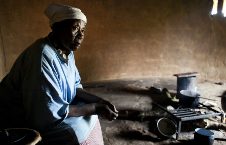 Florence in her kitchen in Zimbabwe