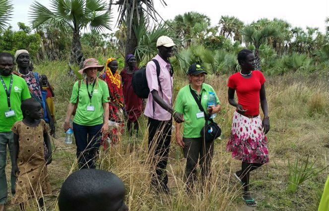 Oxfam Chief Executive Helen Szoke visits the Oxfam-funded canoe program, which evacuates people from hiding in the swamps surroudning Nyal. Photo: Dylan Quinnell / OxfamAUS Oxfam Chief Executive Helen Szoke visits the Oxfam-funded canoe program, which evacuates people from hiding in the swamps surroudning Nyal. Photo: Dylan Quinnell / OxfamAUS