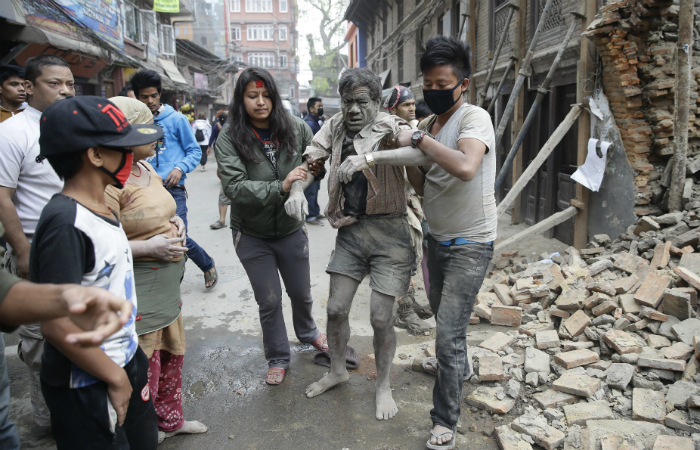 The devastation of the 2015 Nepal earthquake. Photo: EPA/Narendra Shrestha