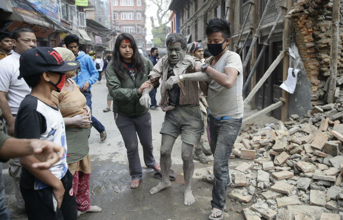 The devastation of the 2015 Nepal earthquake. Photo: EPA/Narendra Shrestha