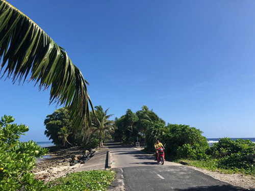 The beautiful – and narrow – ocean state of Tuvalu. Photo: Simon Bradshaw/Oxfam Australia The beautiful – and narrow – ocean state of Tuvalu. Photo: Simon Bradshaw/Oxfam Australia