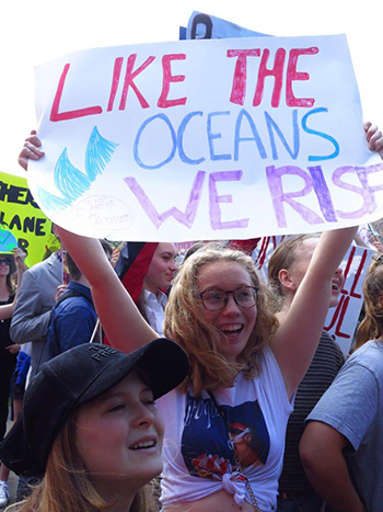 #Climatestrike placard - Like the Oceans We rise!