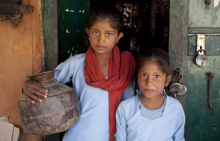 Two young girls in Nepal