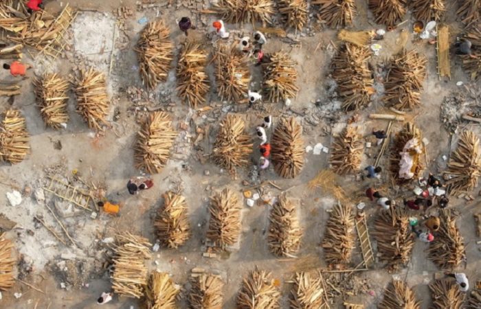 The grounds are prepared for mass cremation of coronavirus disease (COVID-19) victims in New Delhi, India, April 28, 2021. REUTERS/Danish Siddiqui TPX IMAGES OF THE DAY