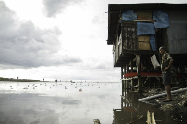 Mataniko River, Honiara, Solomon Islands: Harry Tamateika, who lives along the Mataniko River near Honiara has seen the river rise in the 20 years he has lived alongside it. During floods the river has destroyed houses. Mataniko River, Honiara, Solomon Islands: Harry Tamateika, who lives along the Mataniko River near Honiara has seen the river rise in the 20 years he has lived alongside it. During floods the river has destroyed houses.