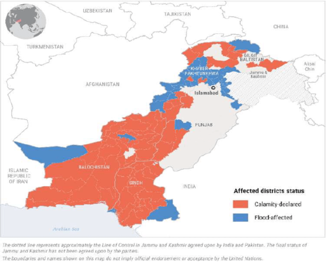 Pakistan map 2022 floods