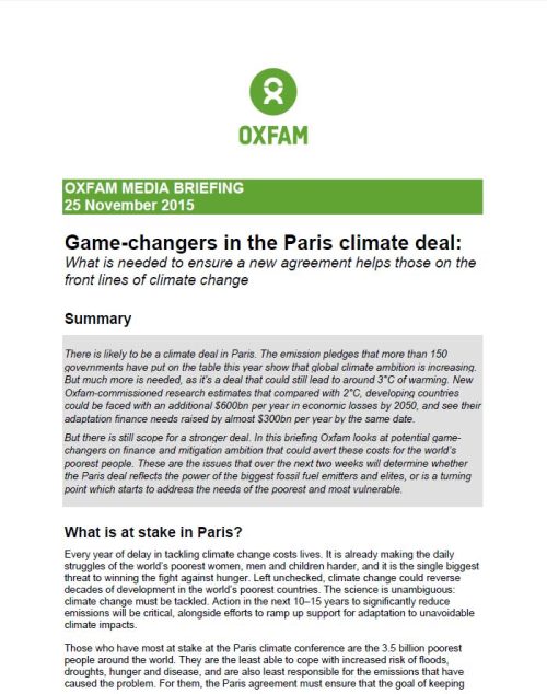 Game Changers in the Paris Climate Deal