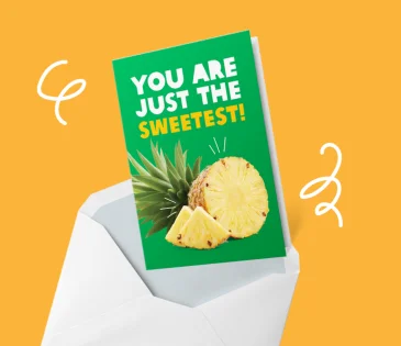 Oxfam Unwrapped Pineapple card Oxfam Unwrapped Pineapple card