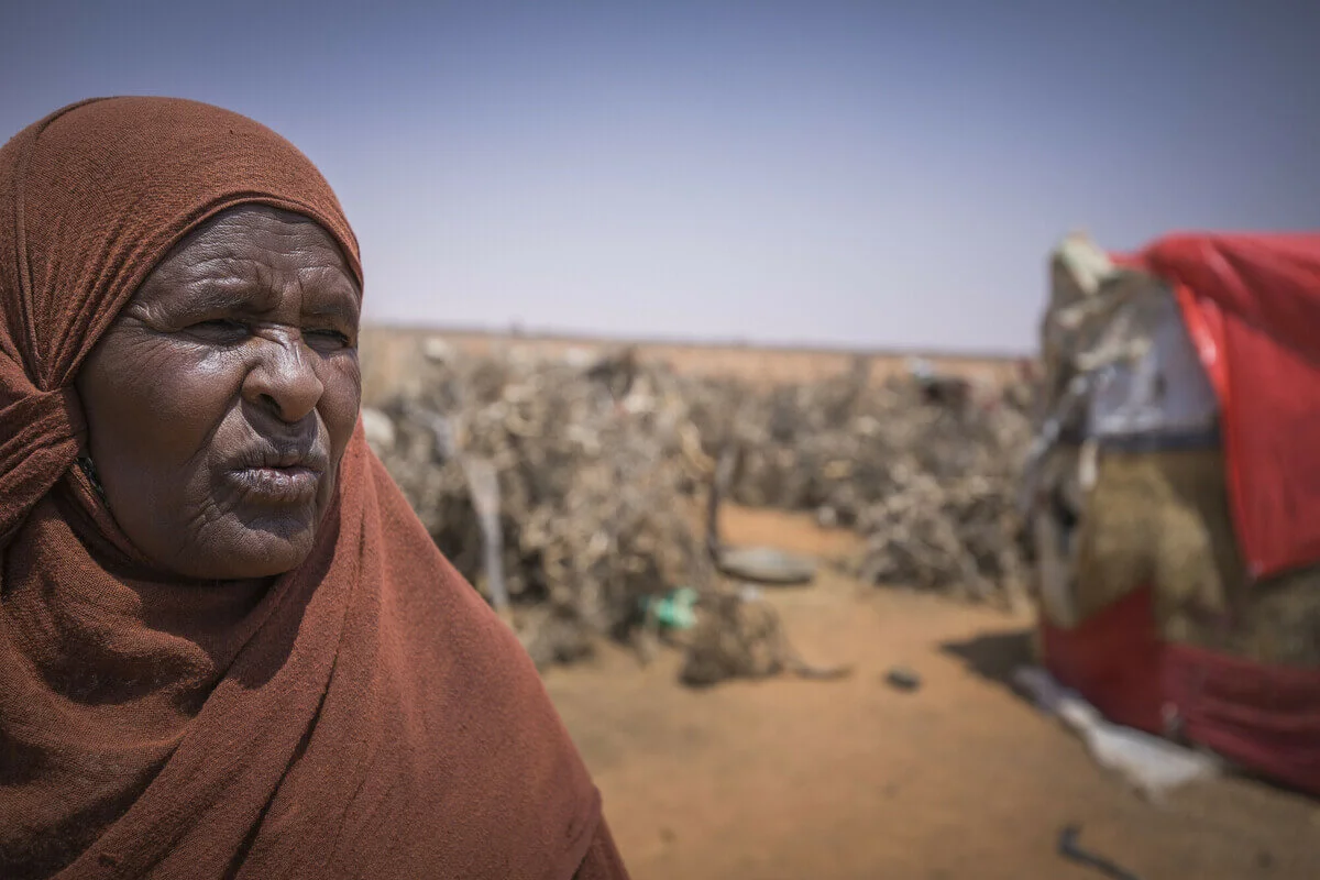Dehabo Hassan Darror, at her temporary shelter in the IDP camp, Somaliland, North Somalia. Credit: Petterik Wiggers/Oxfam Novib