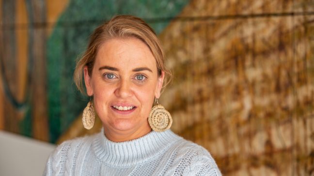 Canberra, Australia: Leanne Sanders pictured at Parliament House during the 2022 Straight Talk National Summit. Photo: Jillian Mundy/Oxfam