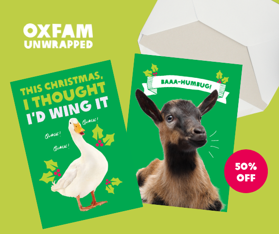 Oxfam Unwrapped Half Price Sale