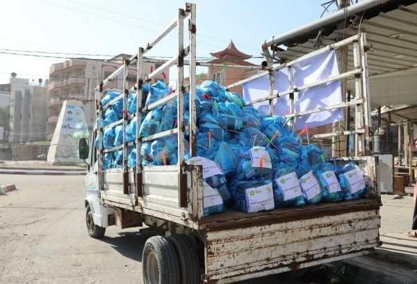 Gaza, Palestinian Territory, Occupied: Distribution of hygiene kits in the South Gaza Strip as part of the emergency response. Photo: Palestinian Environment Friends (PEF)/ Oxfam