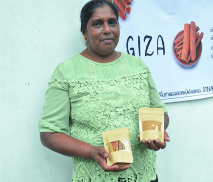 Sri Lanka: Seetha is launching her own business selling cinnamon products. She worked with Oxfam and our local partner, DevPro, to improve her production and business skills. Photo: DevPro/Sri Lanka.