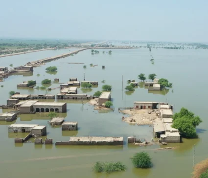 Flood-affected areas in Balochistan province in Pakistan.