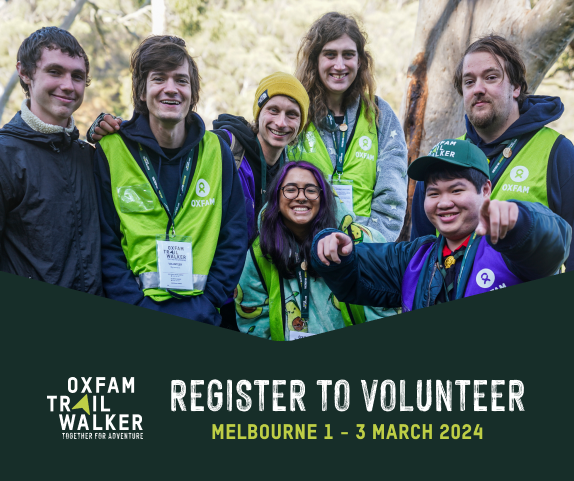 Volunteer at Oxfam Trailwalker Australia's last event ever in Melbourne 1-3 March 2024, and share an adventure of a lifetime!