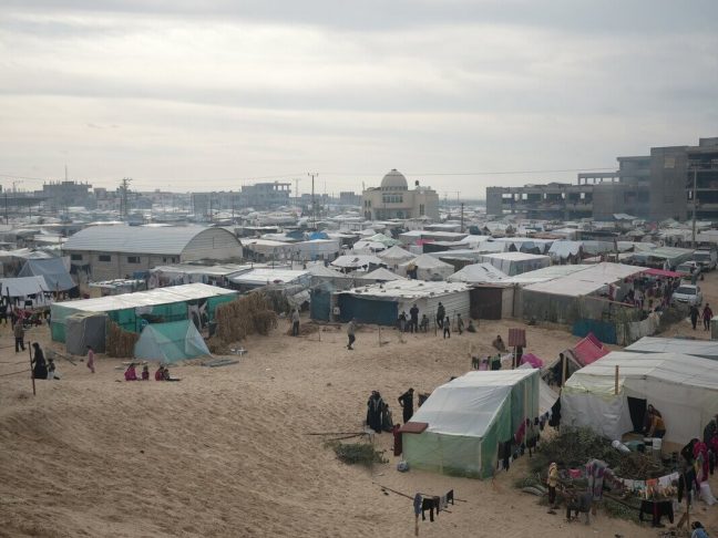 Gaza: Tents of the displaced civilians in Rafah, Gaza, after being forcible displaced by the Israeli Military. Photo: Alef Multimedia/Oxfam