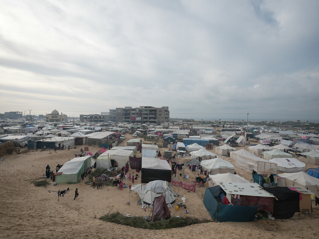 Palestinian Territory, Occupied: Tents of the displaced civilains in Rafah, Gaza, after being forcible displaced by the Israeli Military. Photo: Alef Multimedia/ Oxfam
