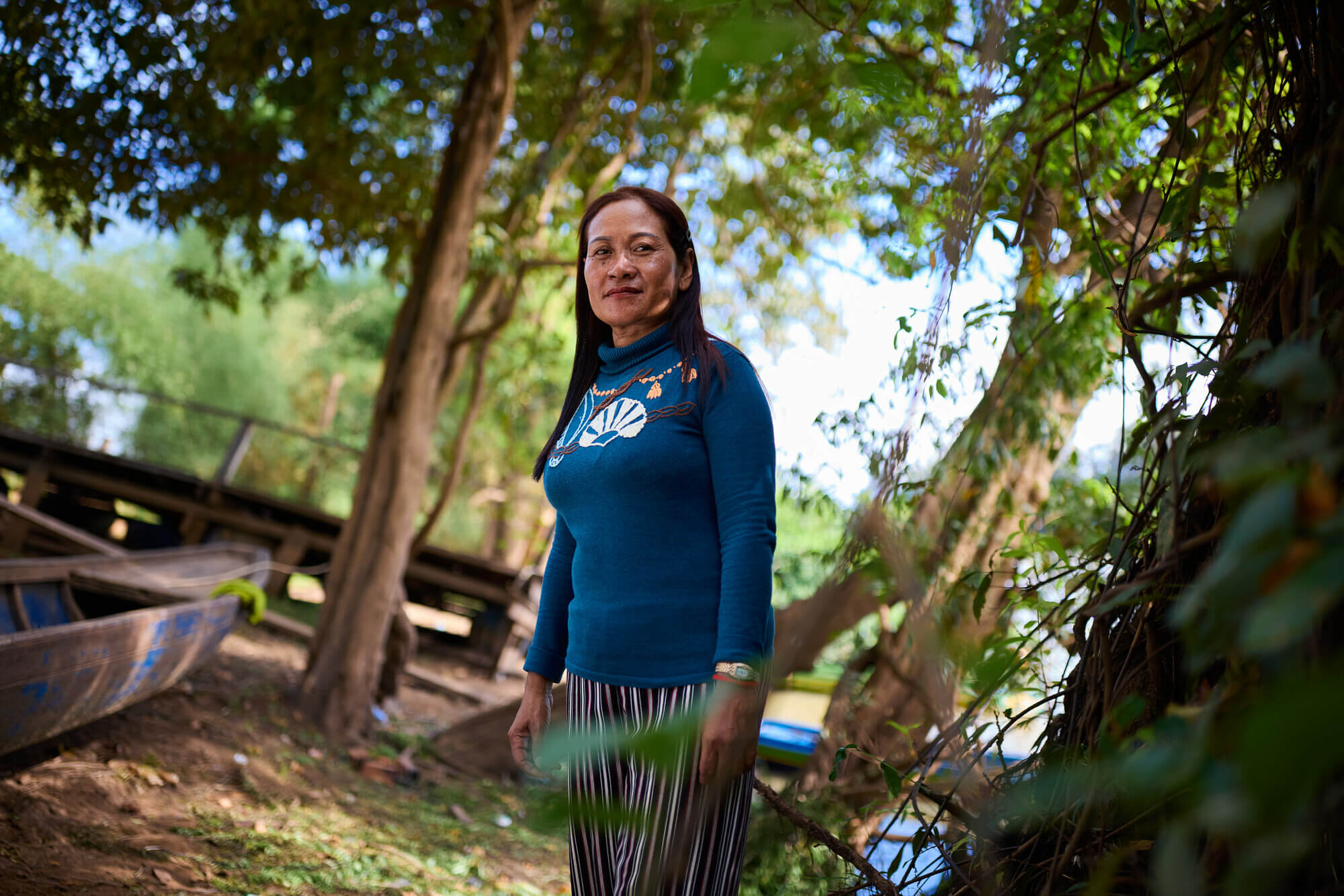 Cambodia: Siphon is a community activist who was trained and coached by 3SPN to advocate for community issues with the local authorities. She is a leader in her community and a part of the local fisheries network. Photo: Patrick Moran/Oxfam