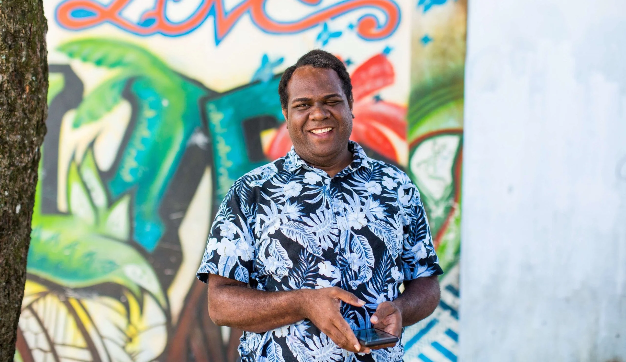 Vanuatu: Yannick is the program manager of Vanuatu Pride (VPride). Oxfam acknowledges the support of the Australian Government through the Australian NGO Cooperation Program (ANCP). Photo: Arlene Bax/Oxfam