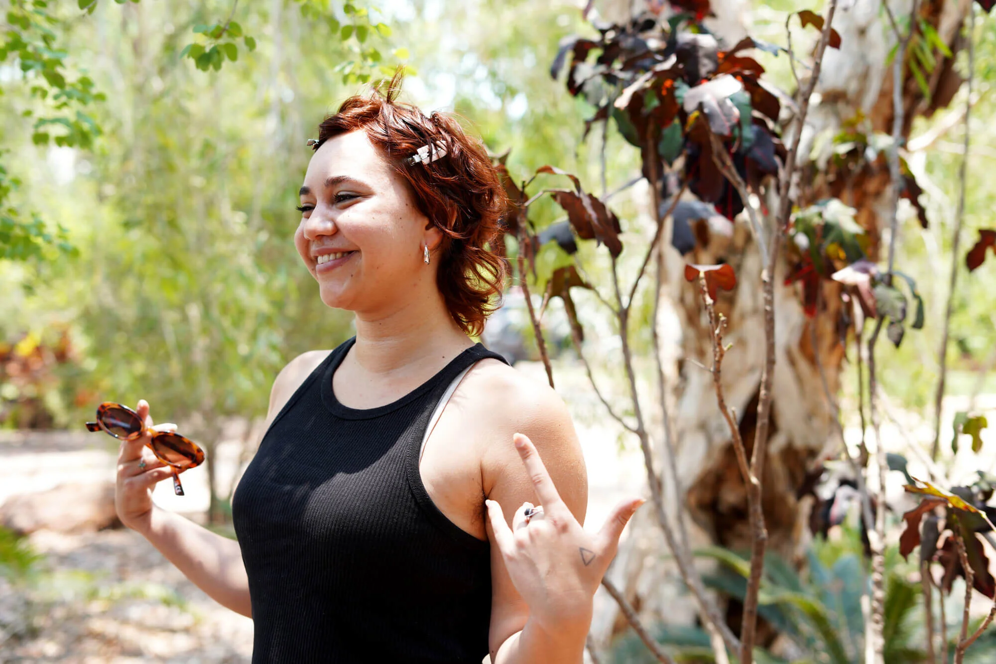 Yawuru (Broome), Australia: Obby participated in the KAWC Roundtable in Broome, 2023. She is a proud Bunuba woman from Fitzroy Crossing. Photo: Aimee Han/Oxfam