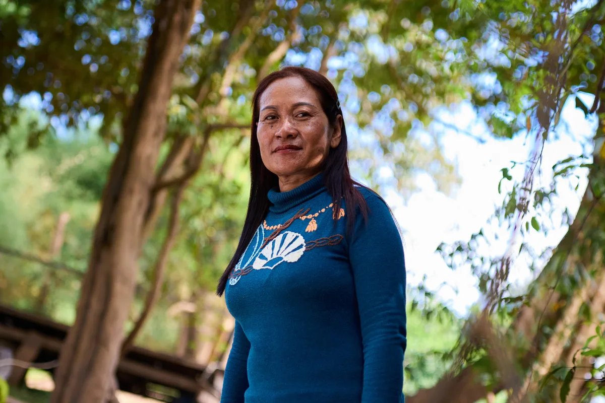 Cambodia: Siphon is a community activist who was trained and coached by 3SPN to advocate for community issues with the local authorities. She is a leader in her community and a part of the local fisheries network. Photo: Patrick Moran/Oxfam